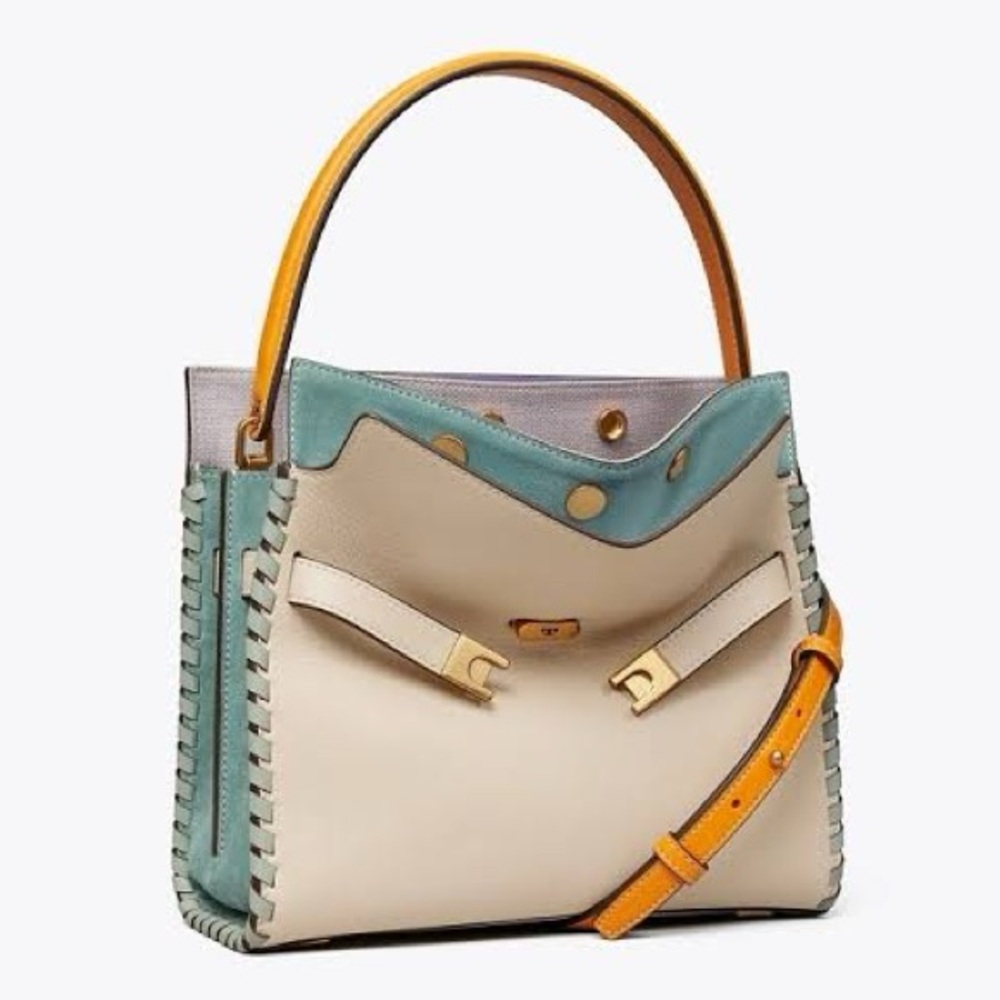Like new Tory Burch Lee Radziwill Small Whipstitch Leather Satchel Bag - Picture 2 of 10